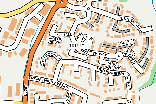 TR13 8GL map - OS OpenMap – Local (Ordnance Survey)