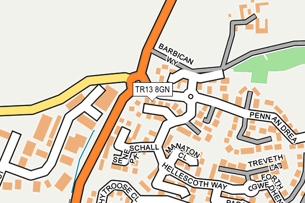 TR13 8GN map - OS OpenMap – Local (Ordnance Survey)