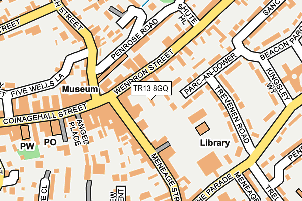 TR13 8GQ map - OS OpenMap – Local (Ordnance Survey)
