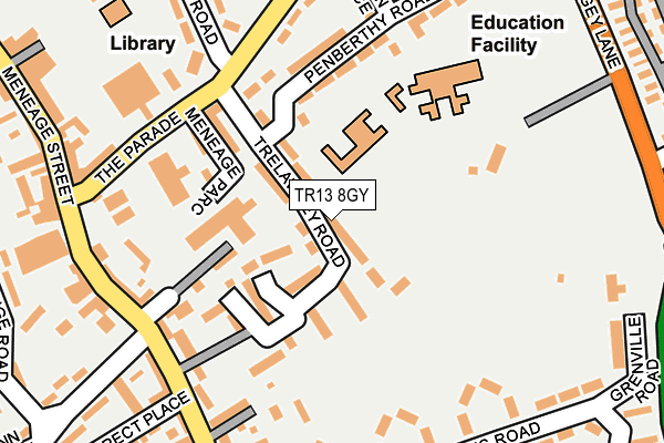 TR13 8GY map - OS OpenMap – Local (Ordnance Survey)