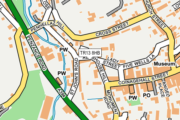 TR13 8HB map - OS OpenMap – Local (Ordnance Survey)