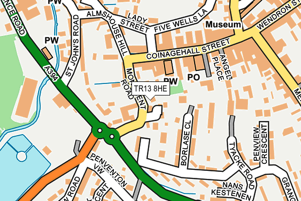 TR13 8HE map - OS OpenMap – Local (Ordnance Survey)