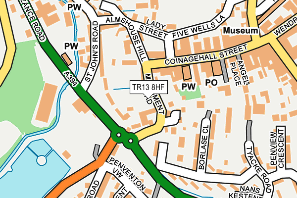 TR13 8HF map - OS OpenMap – Local (Ordnance Survey)