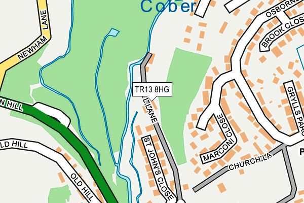 TR13 8HG map - OS OpenMap – Local (Ordnance Survey)