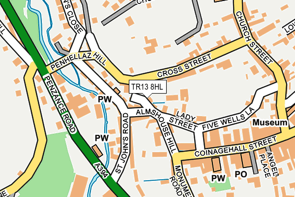 TR13 8HL map - OS OpenMap – Local (Ordnance Survey)