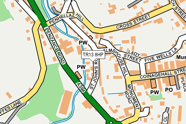 TR13 8HP map - OS OpenMap – Local (Ordnance Survey)