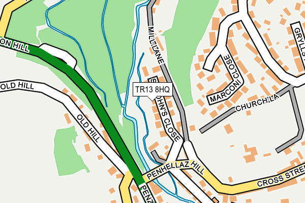 TR13 8HQ map - OS OpenMap – Local (Ordnance Survey)