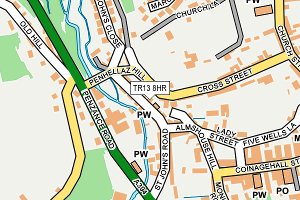 TR13 8HR map - OS OpenMap – Local (Ordnance Survey)