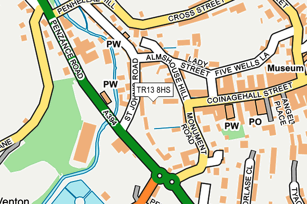 TR13 8HS map - OS OpenMap – Local (Ordnance Survey)