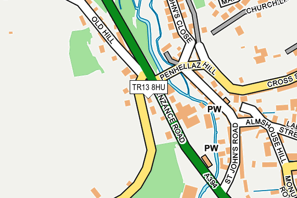 TR13 8HU map - OS OpenMap – Local (Ordnance Survey)