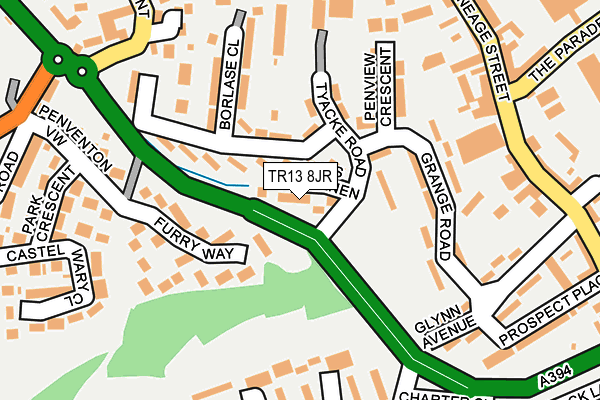 TR13 8JR map - OS OpenMap – Local (Ordnance Survey)