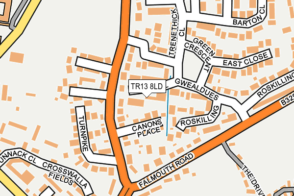 TR13 8LD map - OS OpenMap – Local (Ordnance Survey)