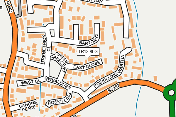 TR13 8LG map - OS OpenMap – Local (Ordnance Survey)