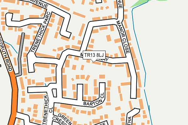 TR13 8LJ map - OS OpenMap – Local (Ordnance Survey)