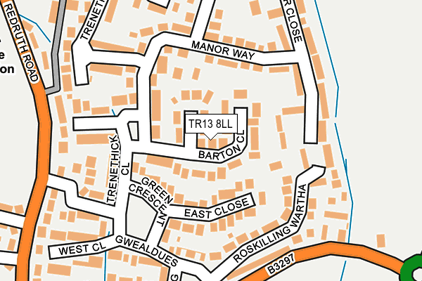 TR13 8LL map - OS OpenMap – Local (Ordnance Survey)