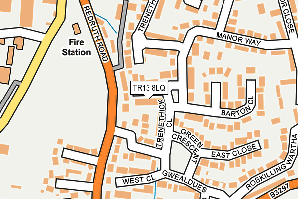 TR13 8LQ map - OS OpenMap – Local (Ordnance Survey)