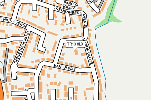 TR13 8LX map - OS OpenMap – Local (Ordnance Survey)