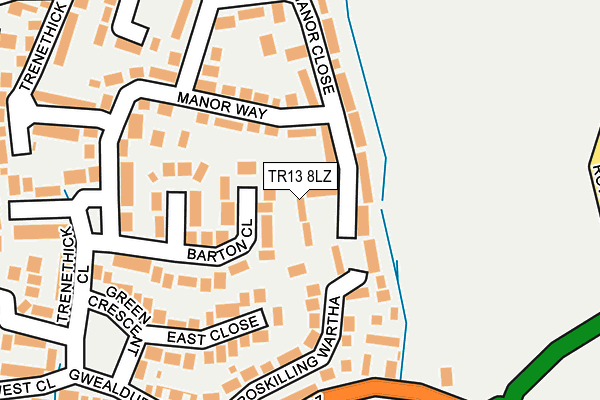 TR13 8LZ map - OS OpenMap – Local (Ordnance Survey)