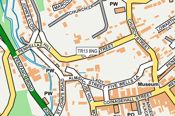 TR13 8NG map - OS OpenMap – Local (Ordnance Survey)