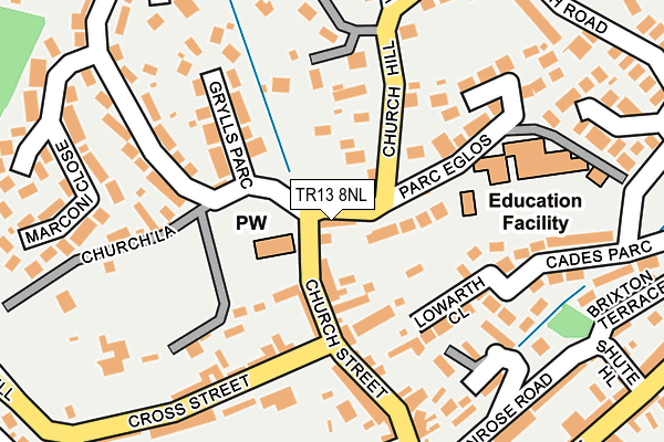TR13 8NL map - OS OpenMap – Local (Ordnance Survey)