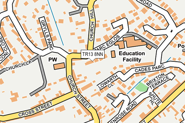 TR13 8NN map - OS OpenMap – Local (Ordnance Survey)