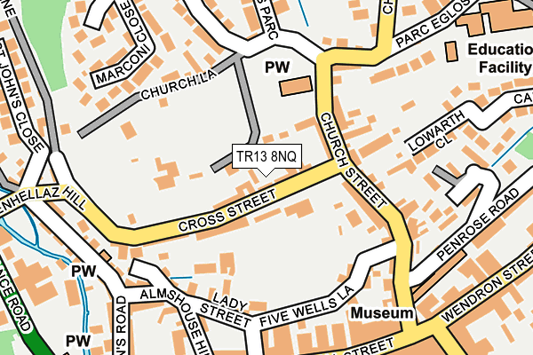 TR13 8NQ map - OS OpenMap – Local (Ordnance Survey)