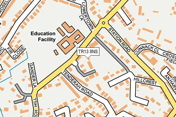TR13 8NS map - OS OpenMap – Local (Ordnance Survey)