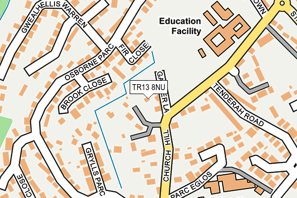 TR13 8NU map - OS OpenMap – Local (Ordnance Survey)