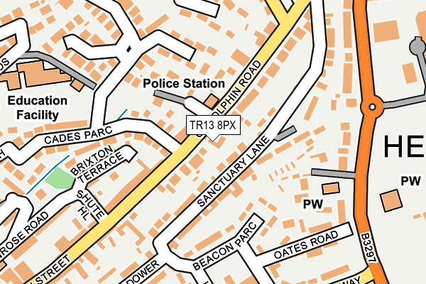 TR13 8PX map - OS OpenMap – Local (Ordnance Survey)