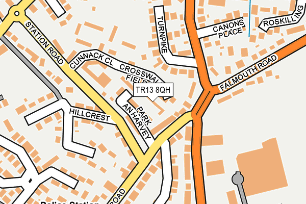 TR13 8QH map - OS OpenMap – Local (Ordnance Survey)