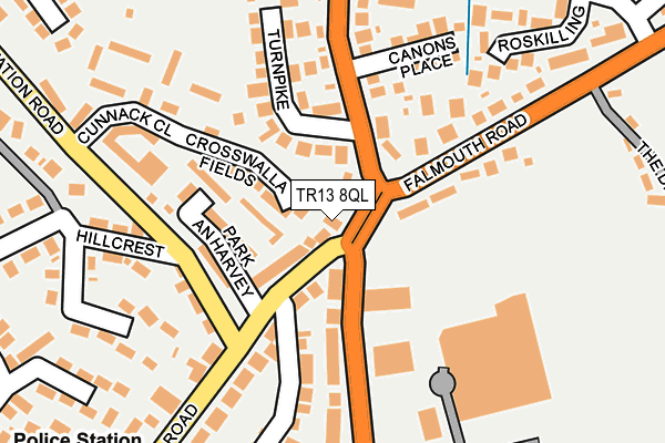 TR13 8QL map - OS OpenMap – Local (Ordnance Survey)