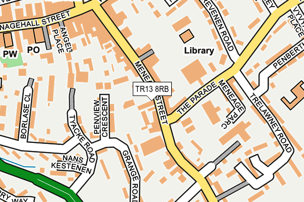 Map of THE BOOKSHOP IN HELSTON LTD at local scale