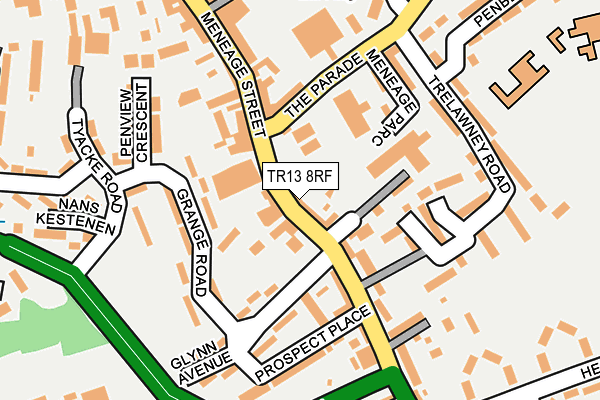 TR13 8RF map - OS OpenMap – Local (Ordnance Survey)