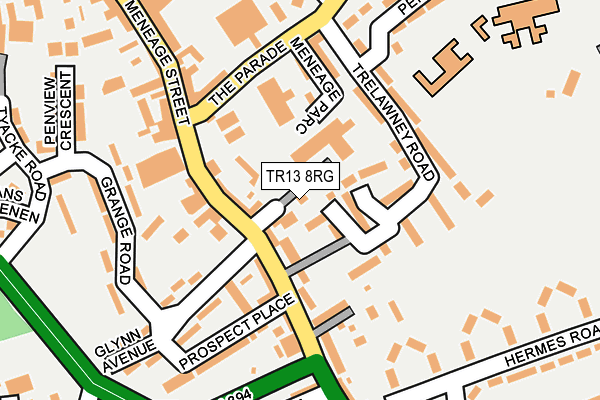 TR13 8RG map - OS OpenMap – Local (Ordnance Survey)