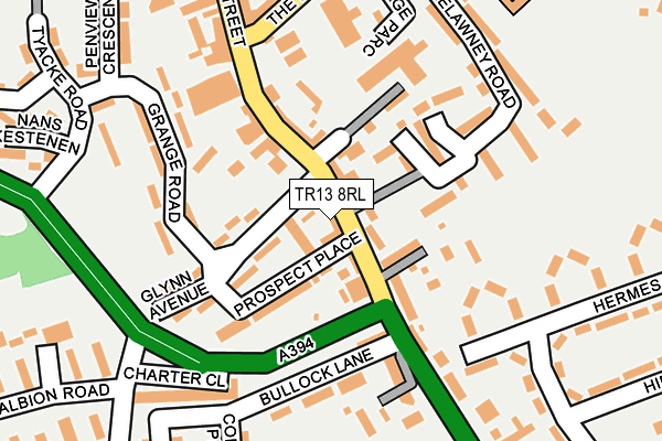 TR13 8RL map - OS OpenMap – Local (Ordnance Survey)