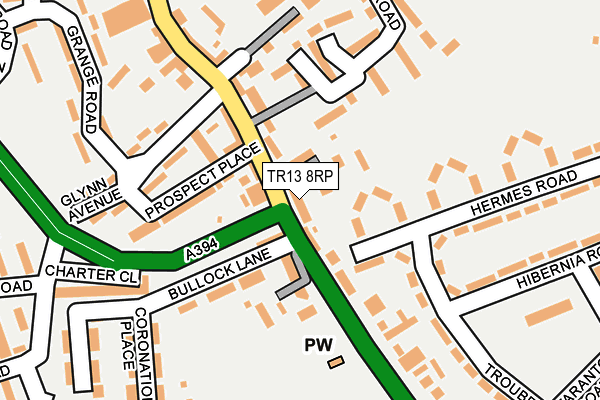 TR13 8RP map - OS OpenMap – Local (Ordnance Survey)