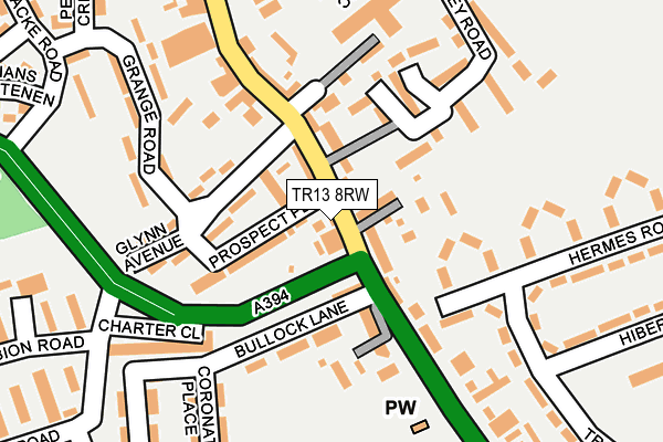 TR13 8RW map - OS OpenMap – Local (Ordnance Survey)
