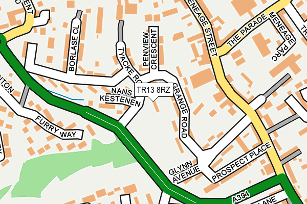 TR13 8RZ map - OS OpenMap – Local (Ordnance Survey)