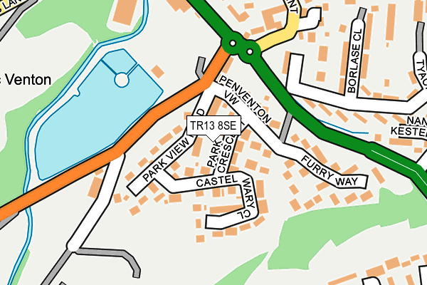 TR13 8SE map - OS OpenMap – Local (Ordnance Survey)