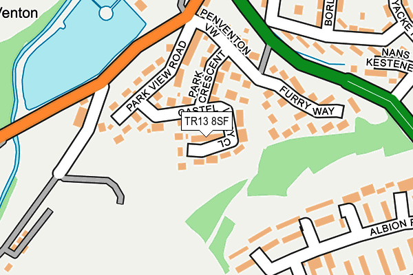 TR13 8SF map - OS OpenMap – Local (Ordnance Survey)