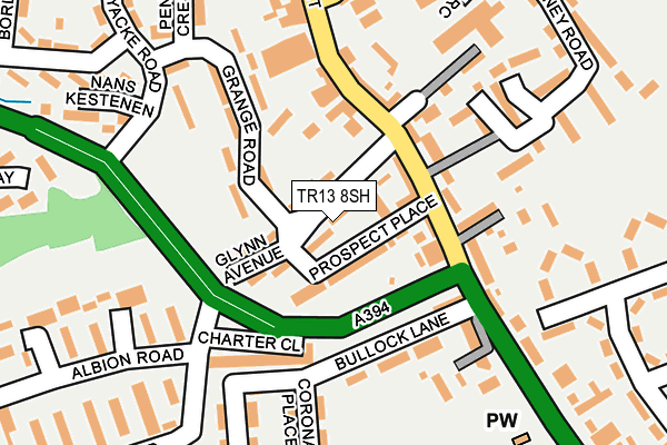 TR13 8SH map - OS OpenMap – Local (Ordnance Survey)