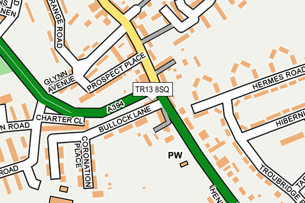 TR13 8SQ map - OS OpenMap – Local (Ordnance Survey)
