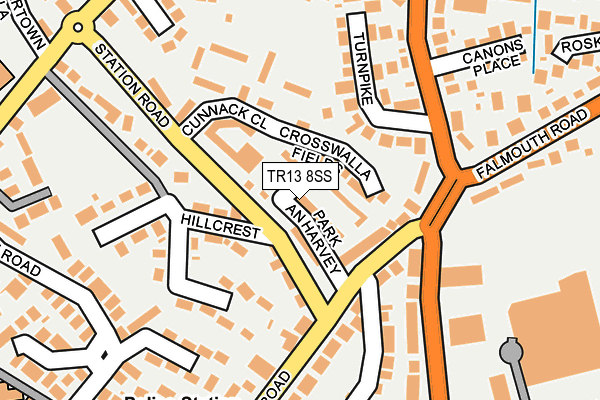 TR13 8SS map - OS OpenMap – Local (Ordnance Survey)