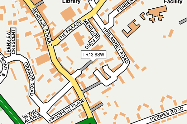 TR13 8SW map - OS OpenMap – Local (Ordnance Survey)