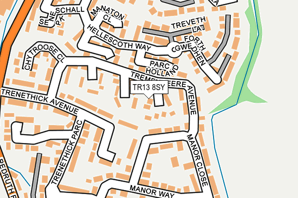 TR13 8SY map - OS OpenMap – Local (Ordnance Survey)