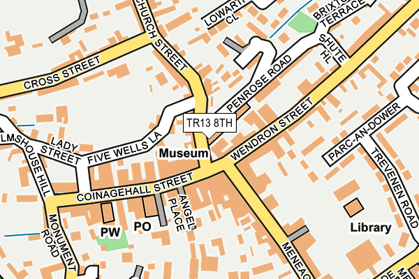 TR13 8TH map - OS OpenMap – Local (Ordnance Survey)