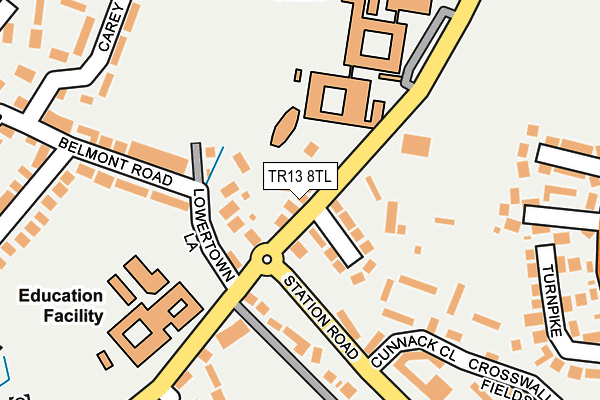 TR13 8TL map - OS OpenMap – Local (Ordnance Survey)