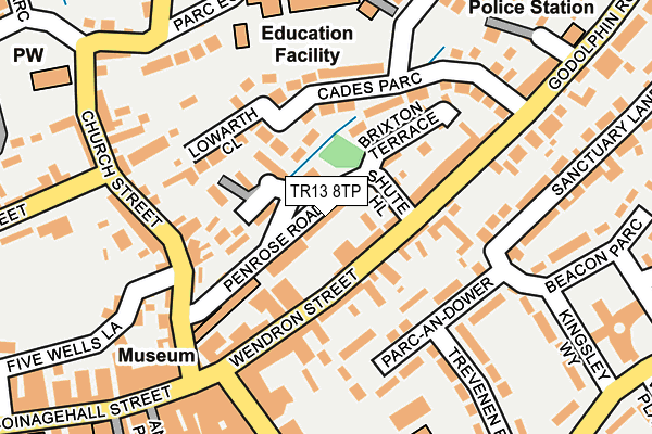 TR13 8TP map - OS OpenMap – Local (Ordnance Survey)