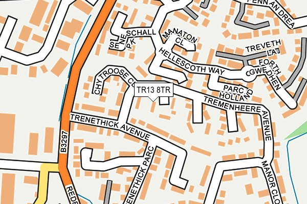 TR13 8TR map - OS OpenMap – Local (Ordnance Survey)