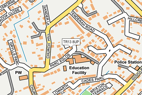 TR13 8UP map - OS OpenMap – Local (Ordnance Survey)